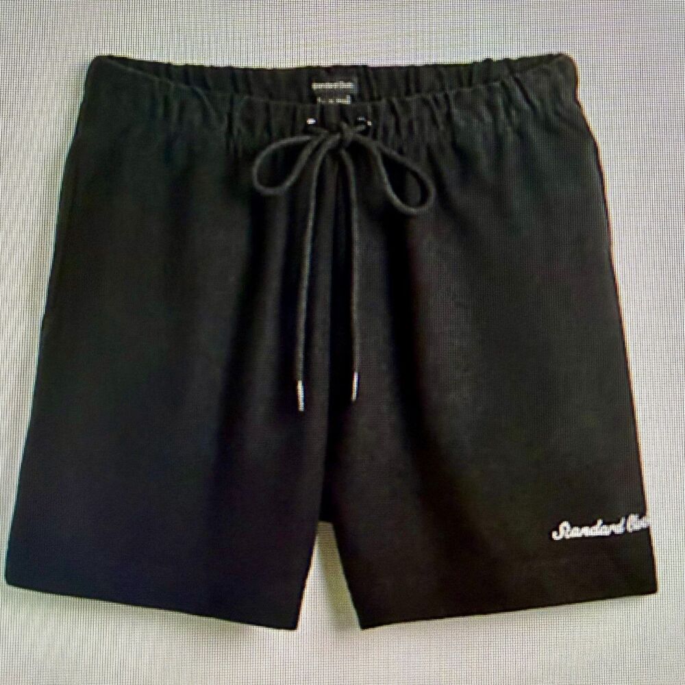Standard Cloth Foundation Reverse Cotton Terry Short in Black